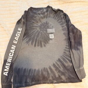 American Eagle Gray Tie-Dye Tee